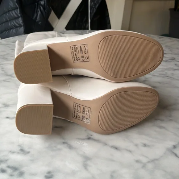 🆕 NWT Altar’d State marianne white ivory chunky heel mid-calf boots size 7 - Picture 6 of 8